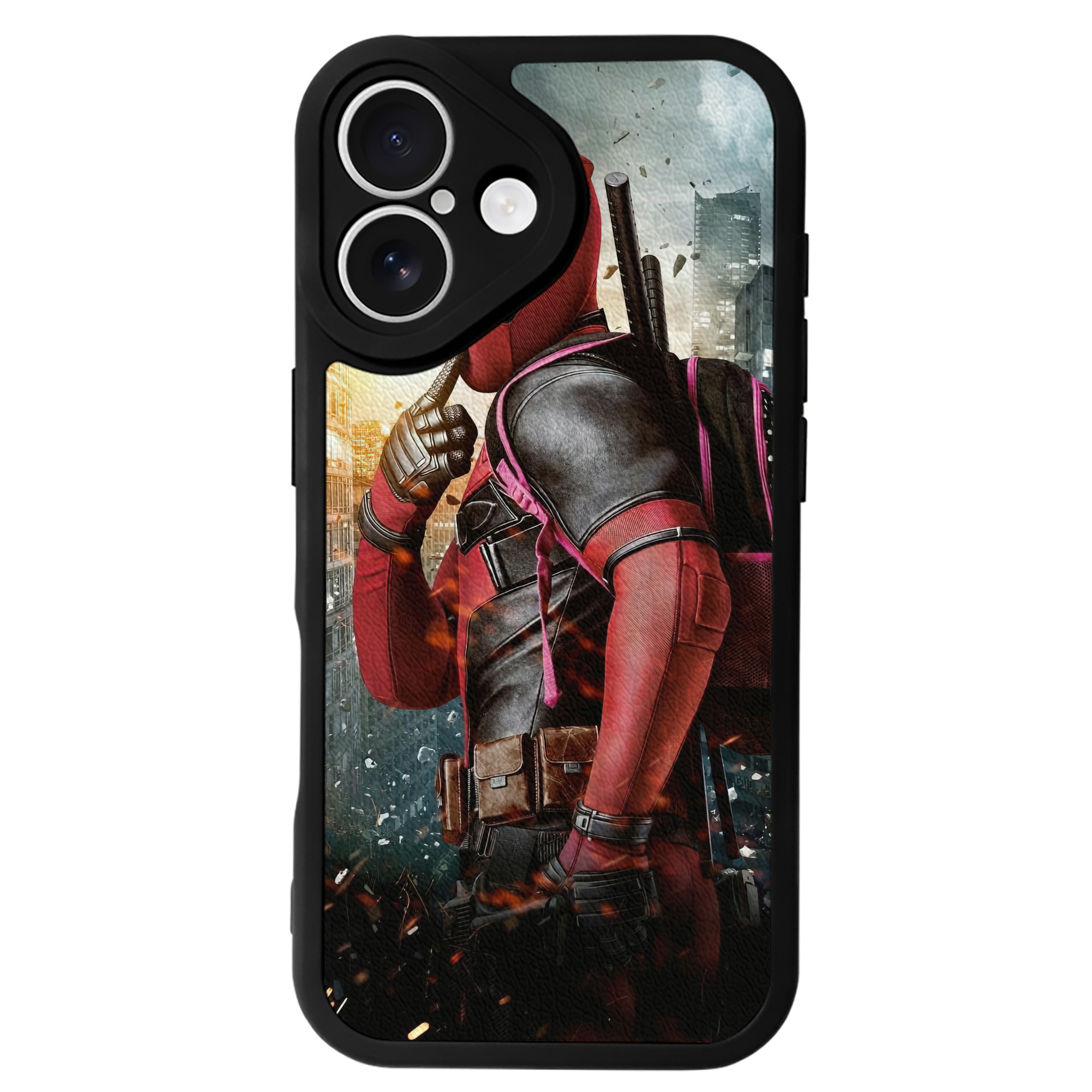 （画像用） Deadpool デッドプール 【iPhone 16シリーズ対応】シリコンスマホケース（レザー調） 材質：シリコン